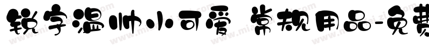 锐字温帅小可爱 常规用品字体转换
